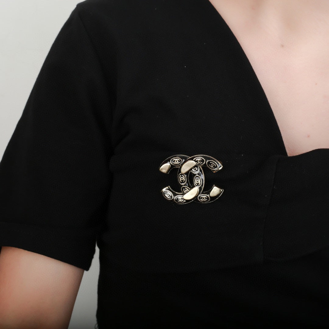 Chanel Double C Brooch