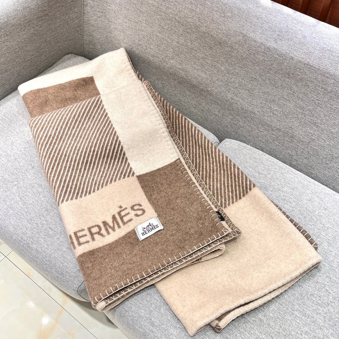 Hermès H Riviera Wool Cashmere Blanket