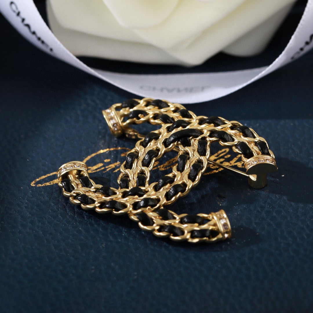 Chanel Leather Chain Double C Brooch – Autumn/Winter Collection