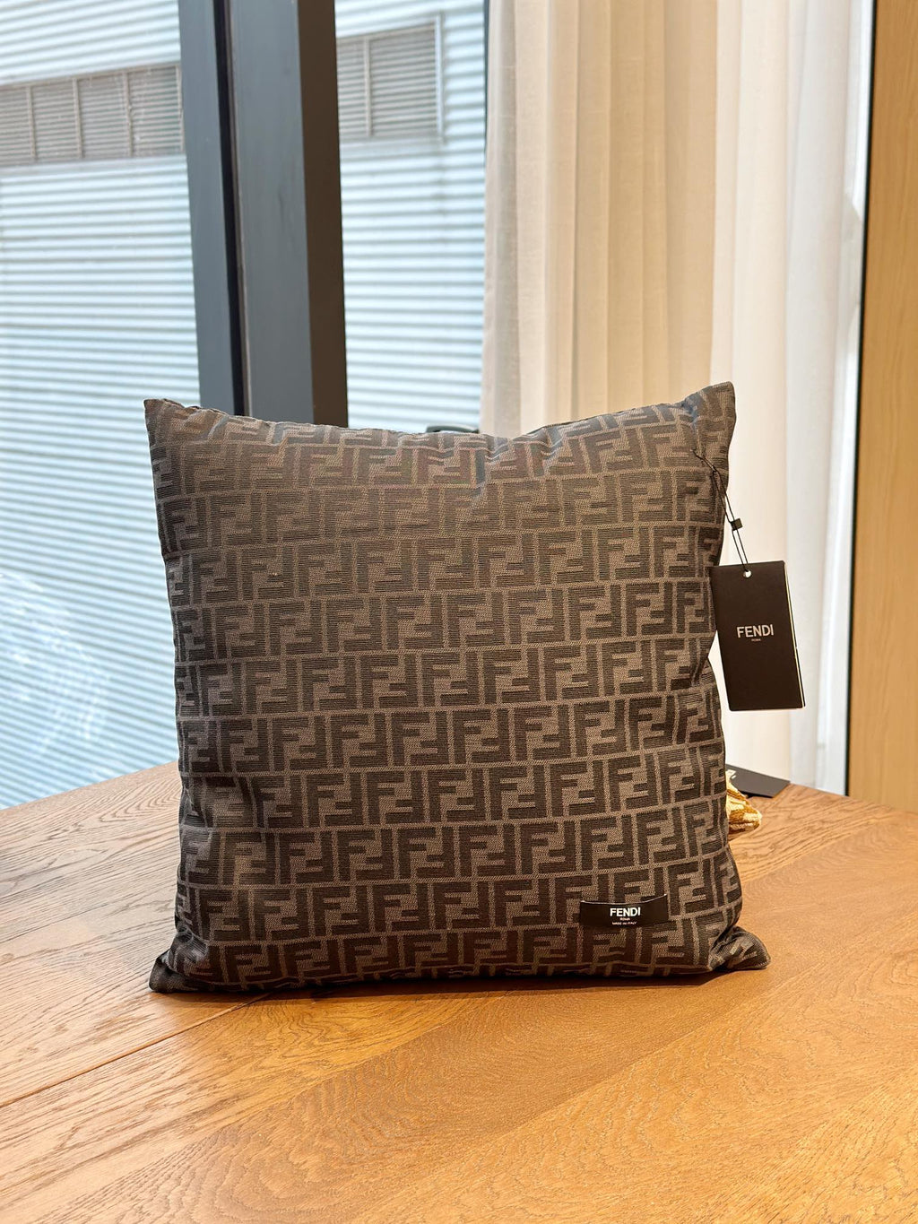 Fendi Casa Monogram Houndstooth Pillow