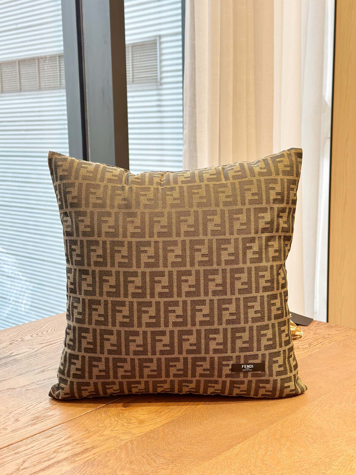 Fendi Casa Monogram Houndstooth Pillow