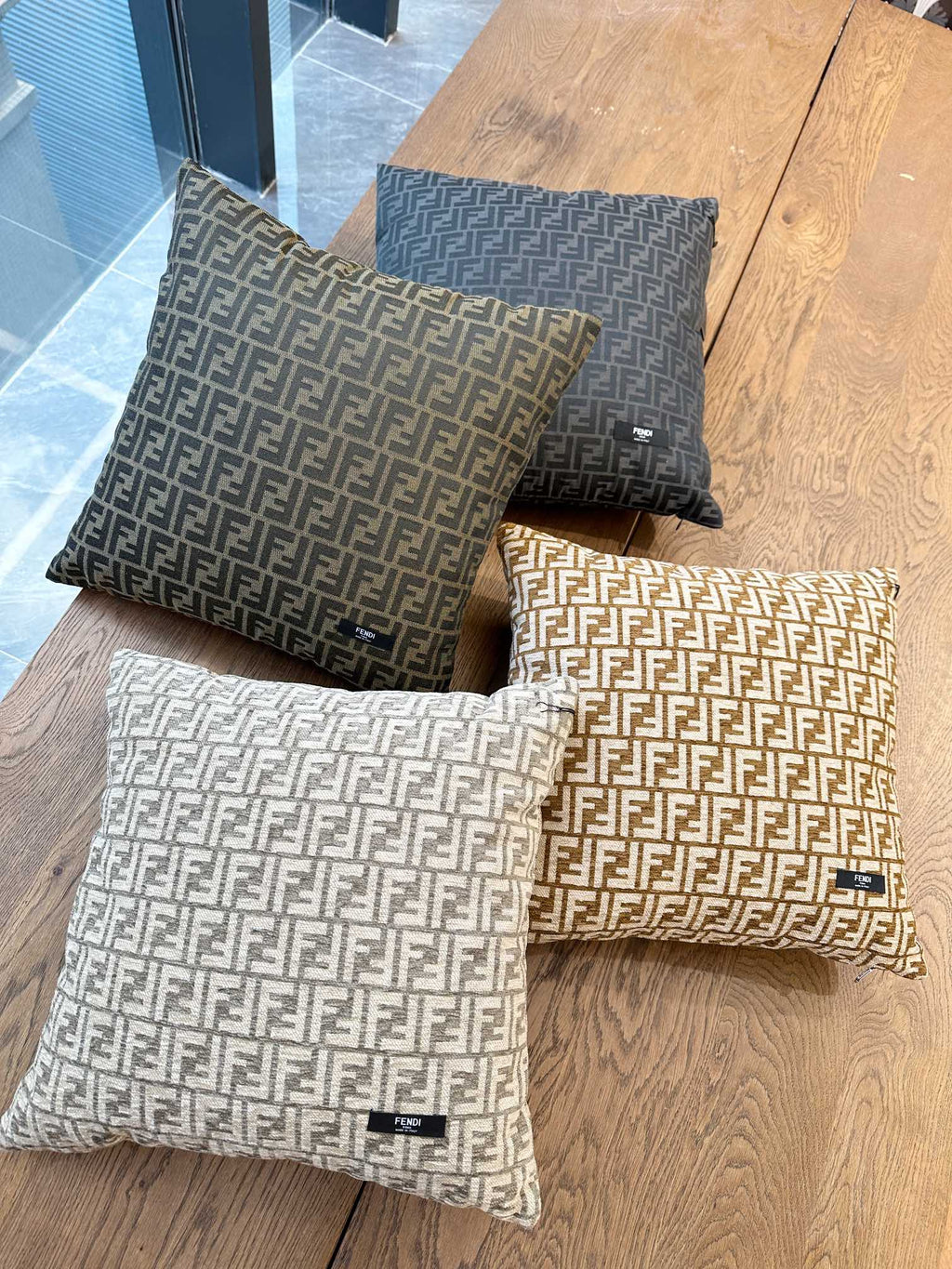 Fendi Casa Monogram Houndstooth Pillow