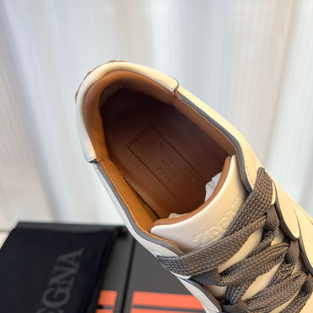 Zegna TIZIANO Calfskin Low-Top Sneakers