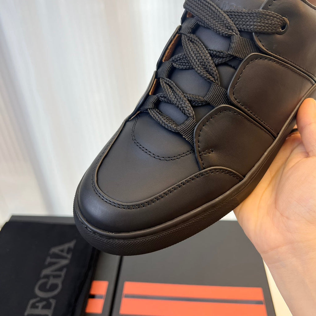 Zegna TIZIANO Calfskin Low-Top Sneakers