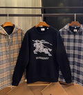 Burberry Equestrian Knight Embroidered Cotton Sweatshirt
