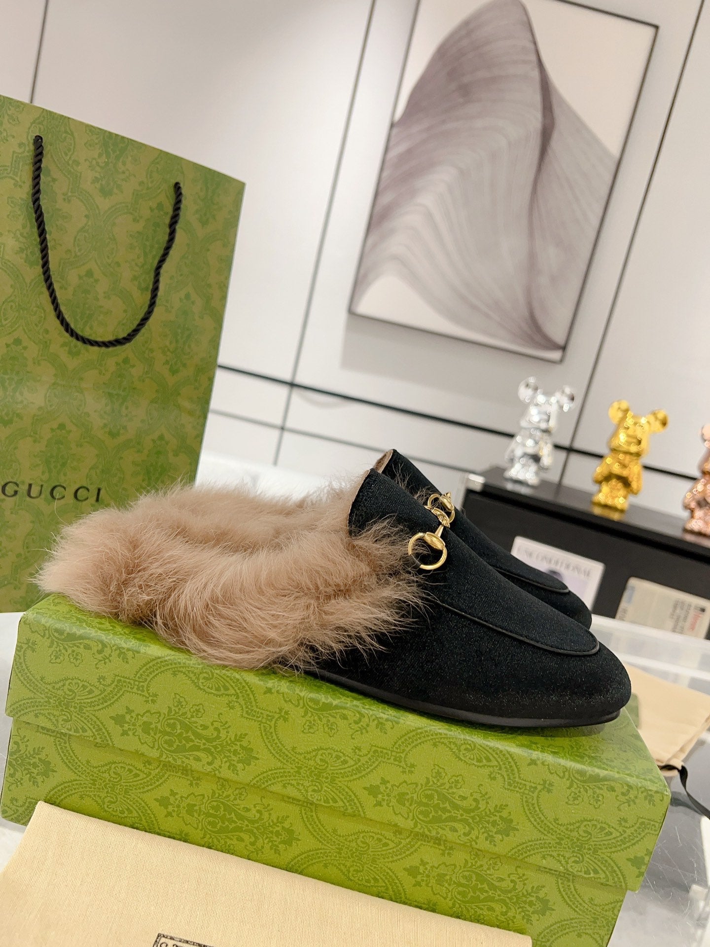 Gucci Toscana Sheepskin Loafers