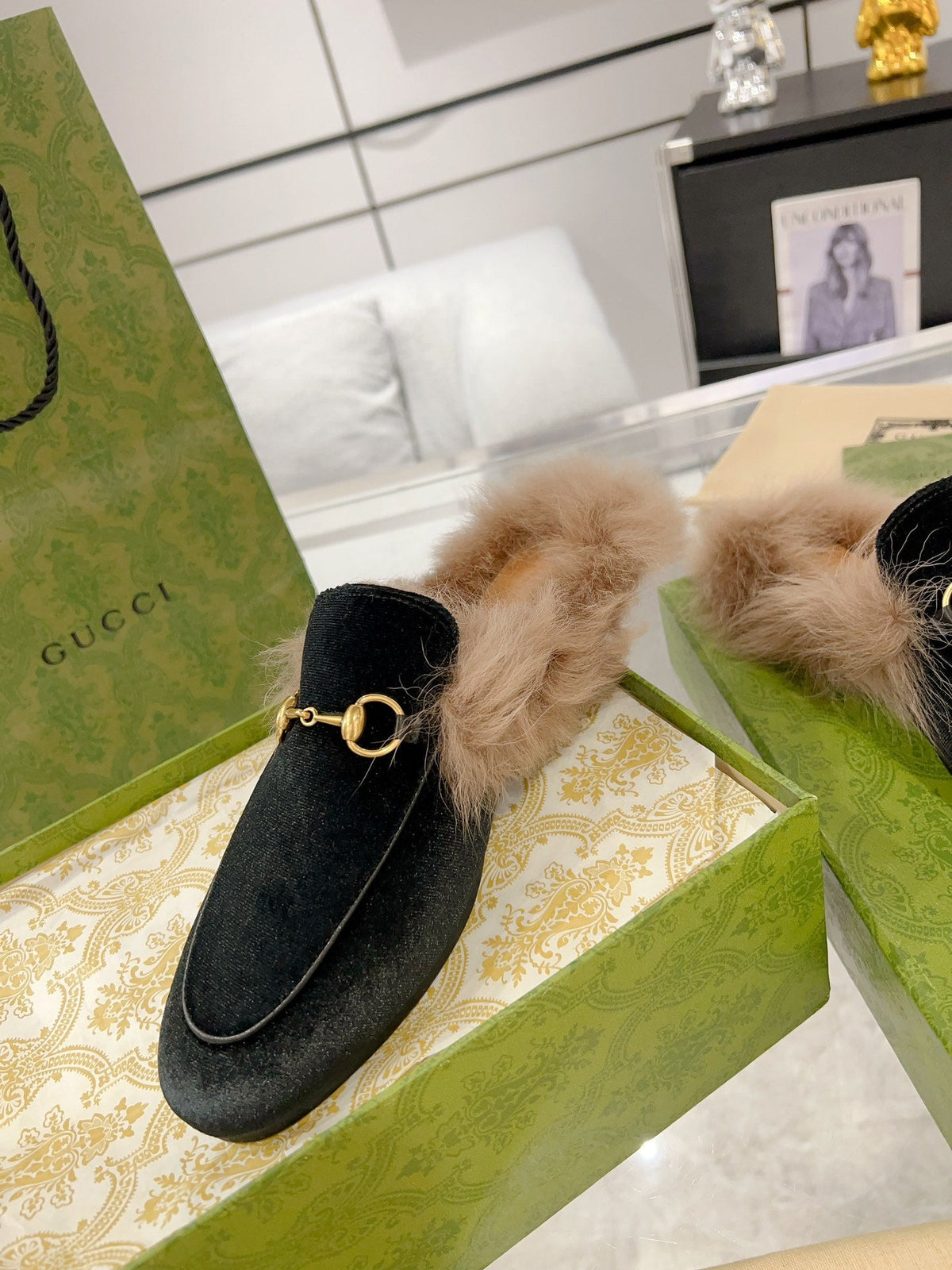 Gucci Toscana Sheepskin Loafers