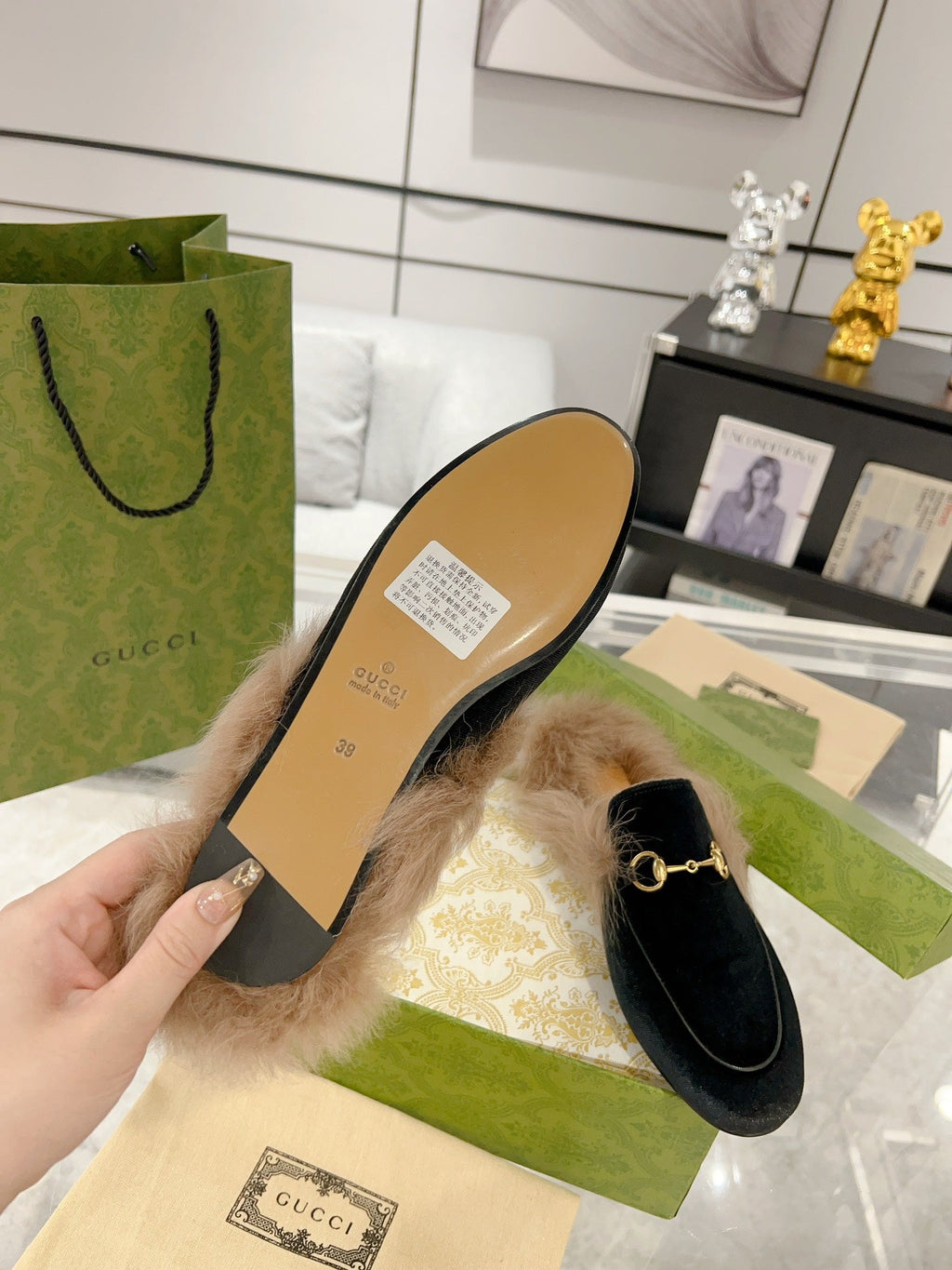Gucci Toscana Sheepskin Loafers