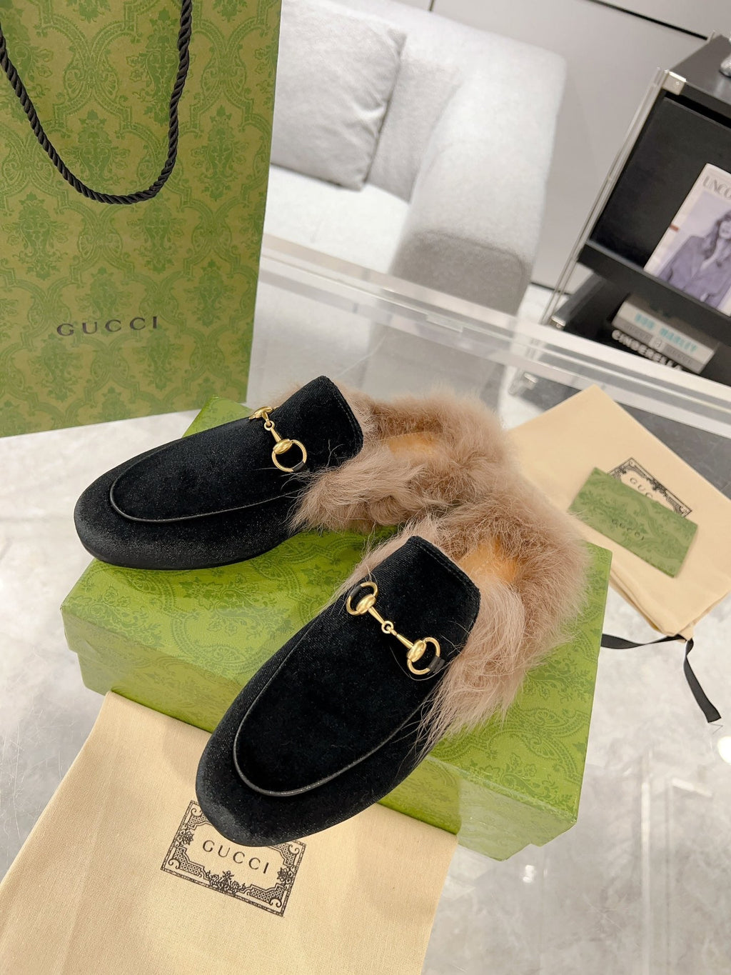 Gucci Toscana Sheepskin Loafers