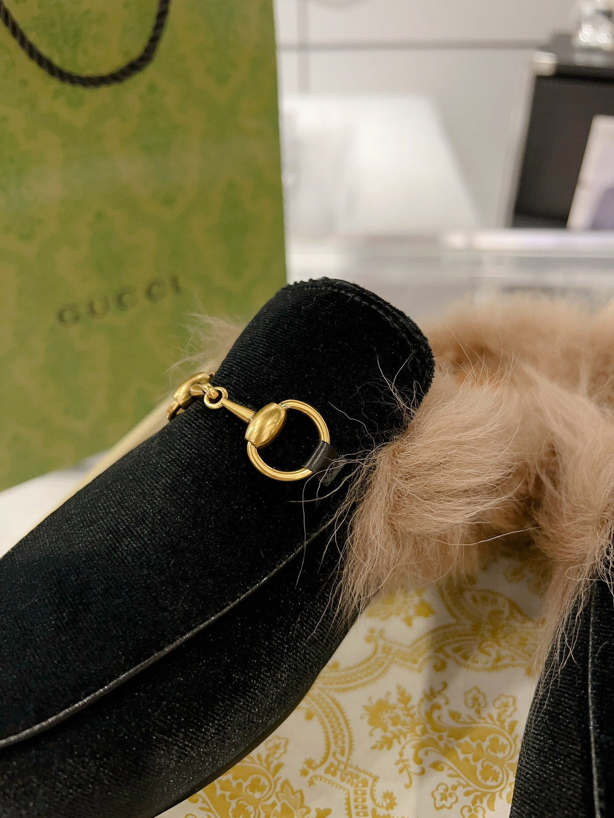 Gucci Toscana Sheepskin Loafers