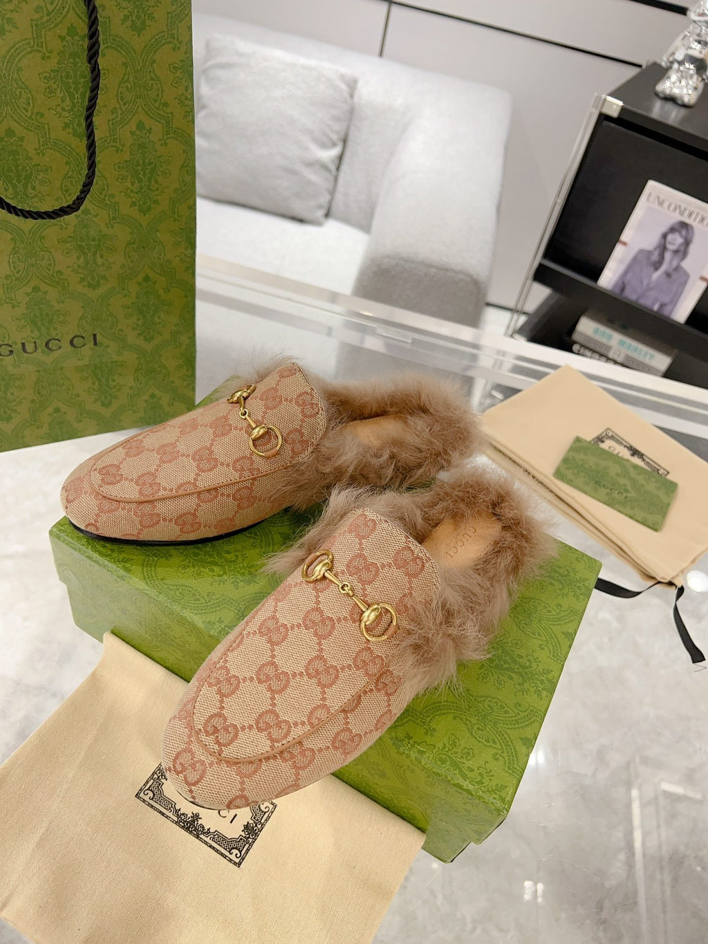 Gucci Toscana Sheepskin Loafers