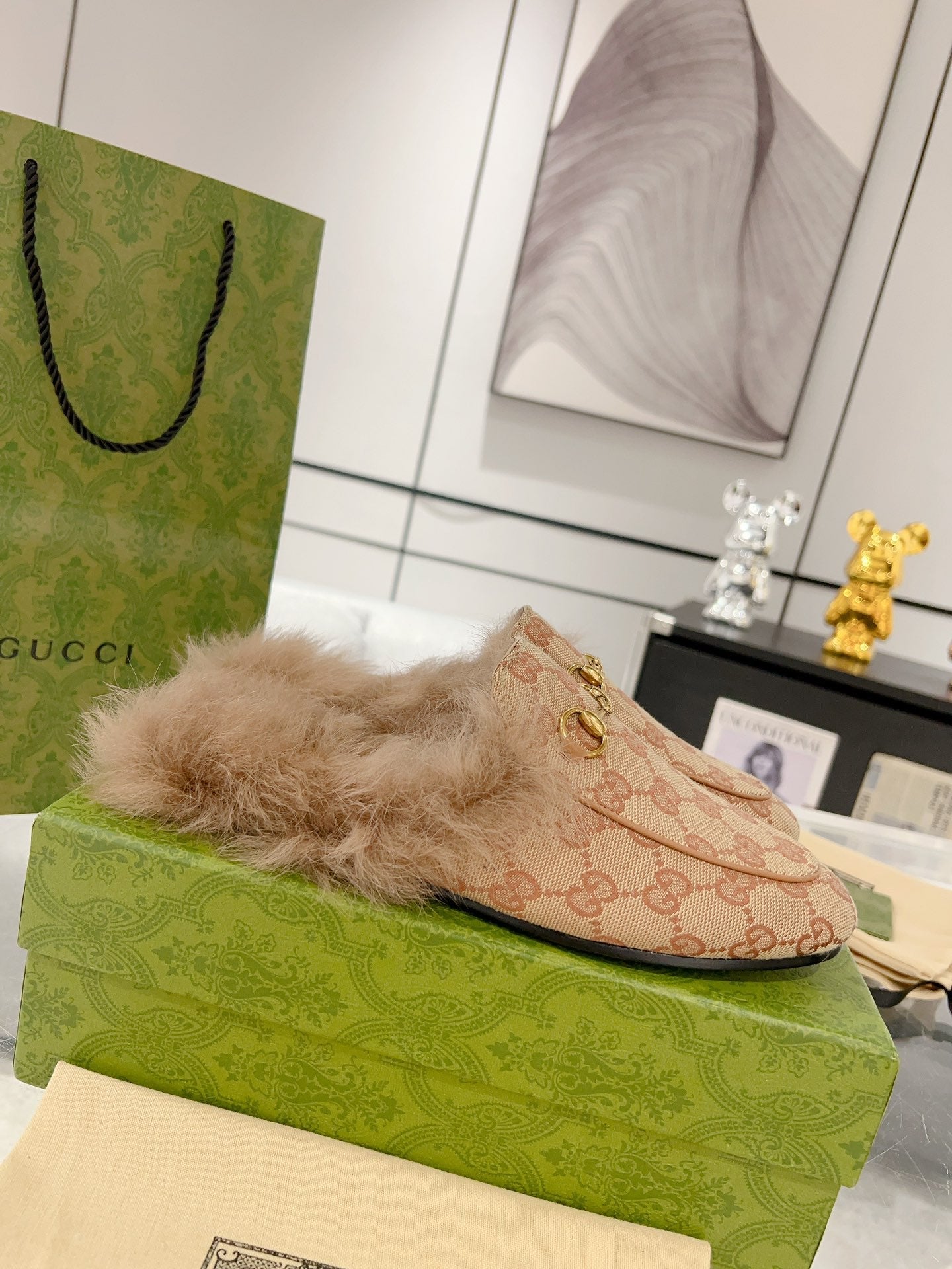 Gucci Toscana Sheepskin Loafers
