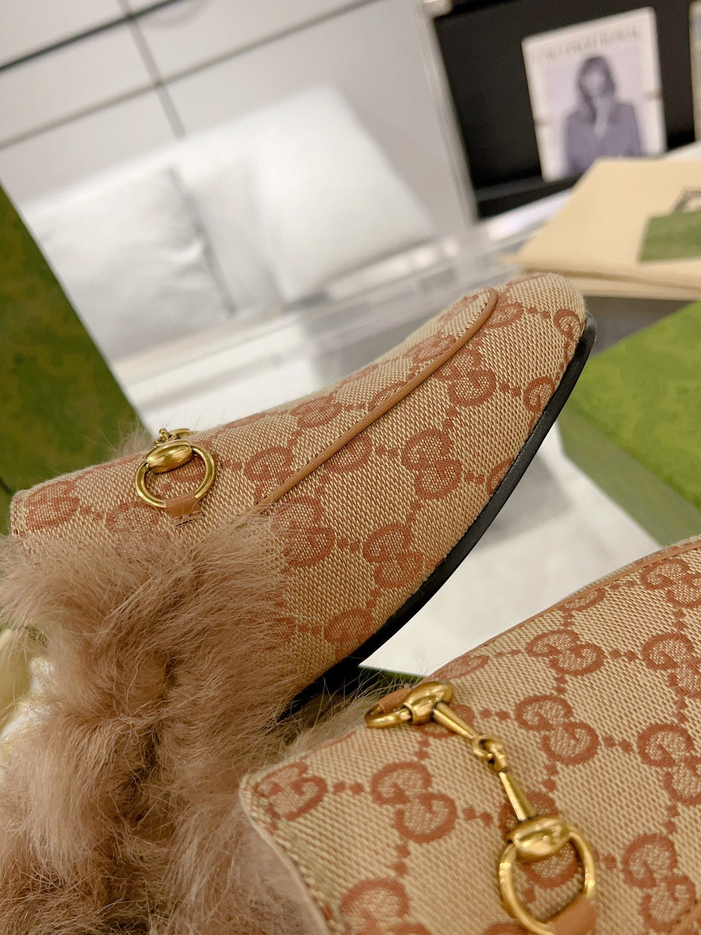 Gucci Toscana Sheepskin Loafers