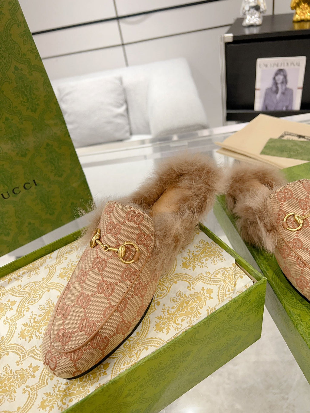 Gucci Toscana Sheepskin Loafers