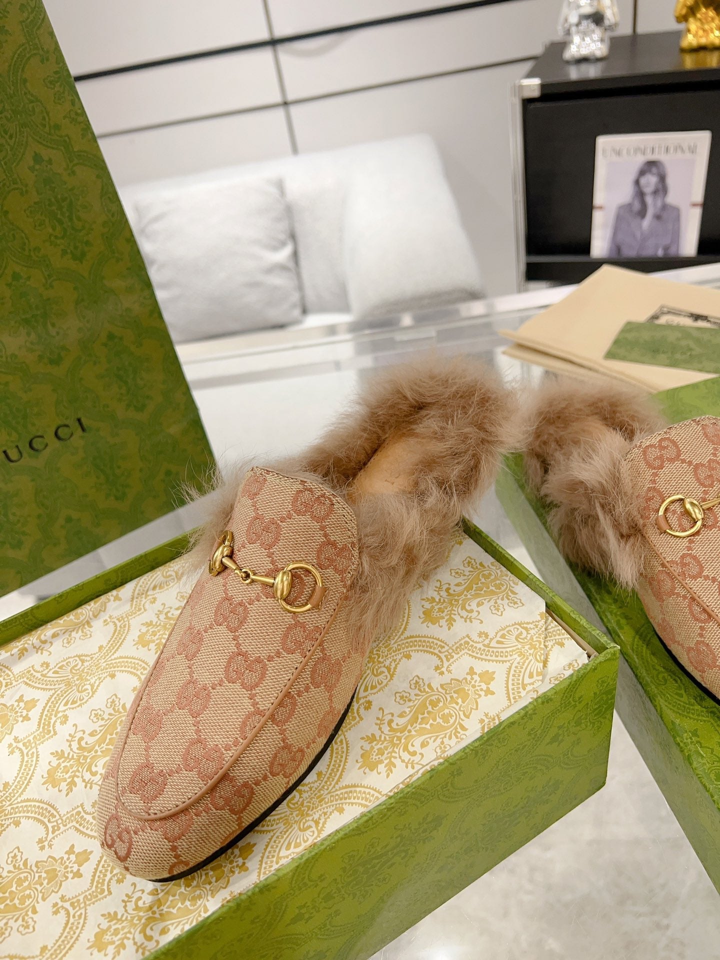 Gucci Toscana Sheepskin Loafers