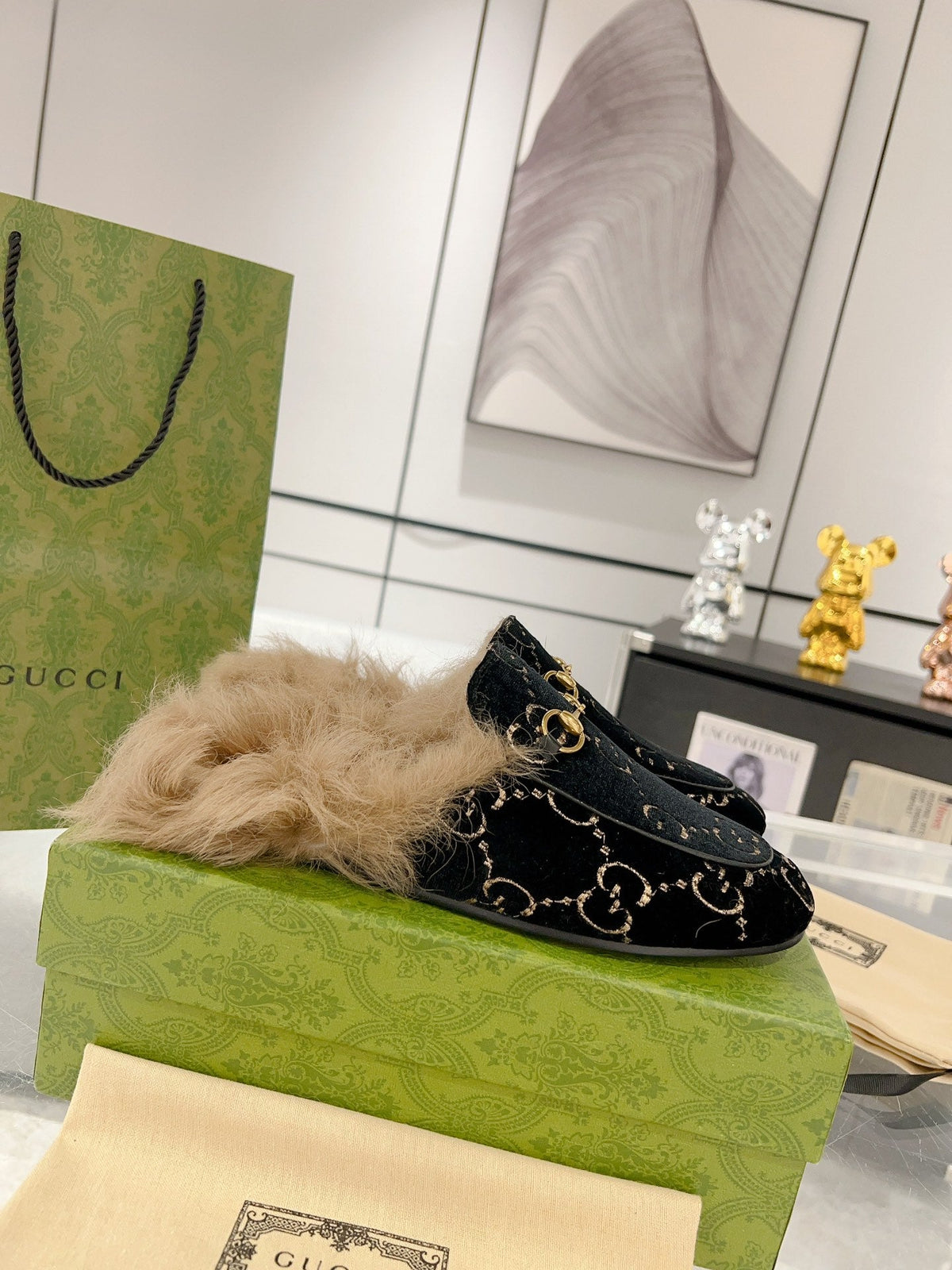 Gucci Toscana Sheepskin Loafers