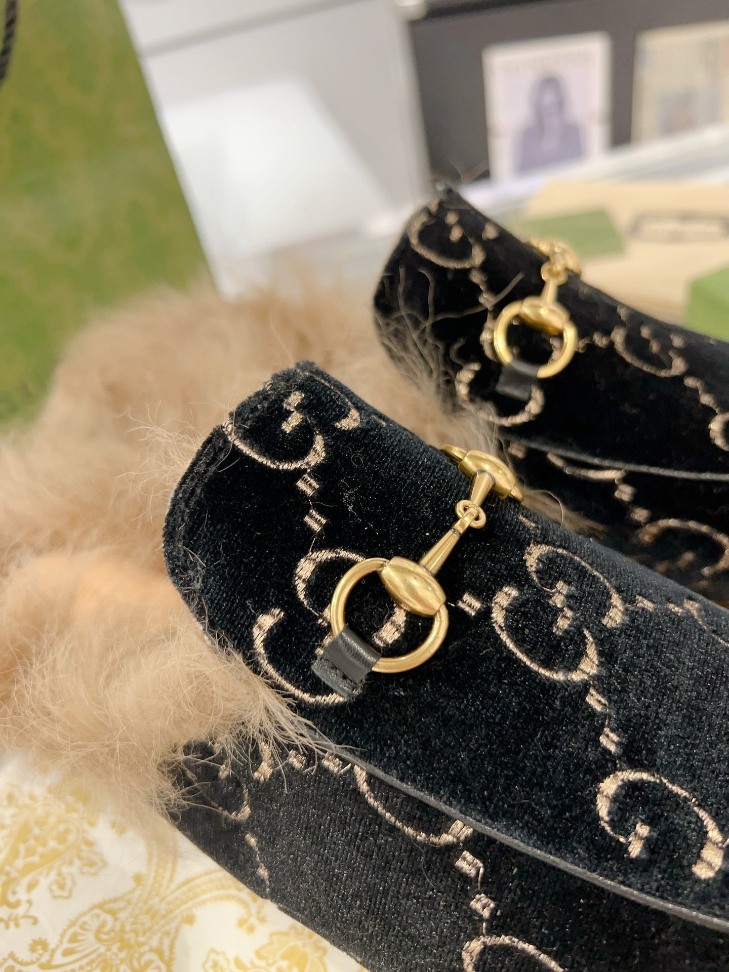 Gucci Toscana Sheepskin Loafers