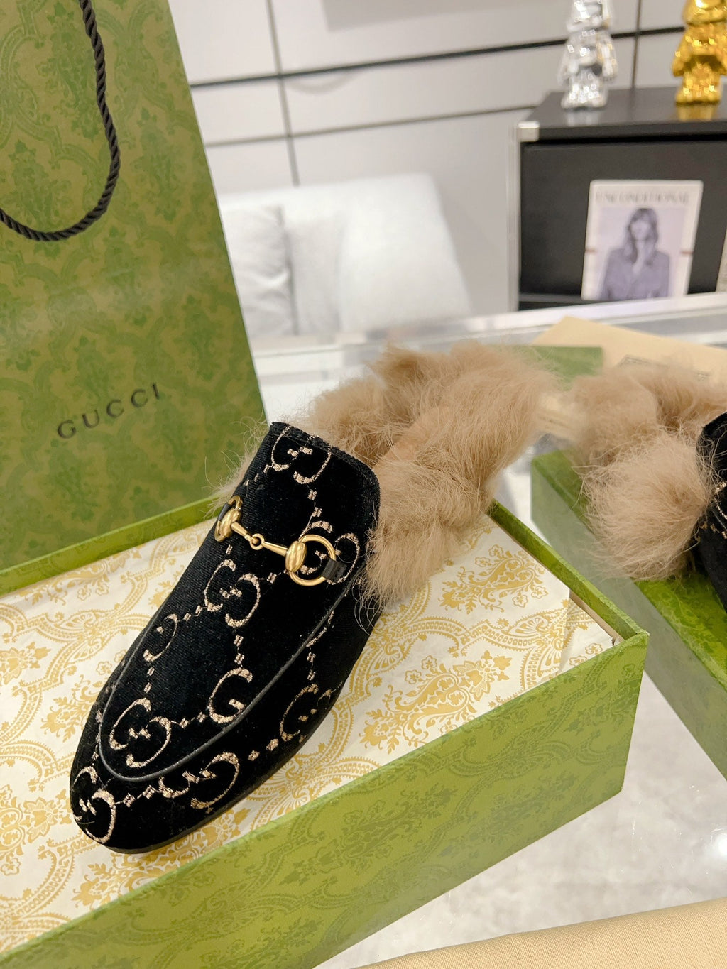 Gucci Toscana Sheepskin Loafers