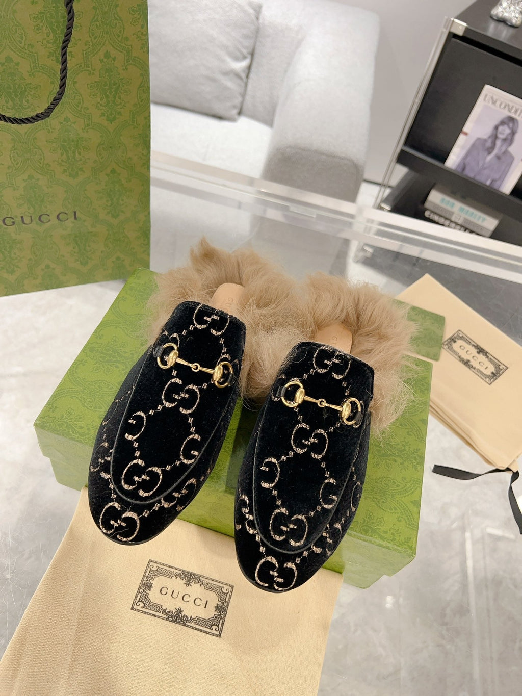 Gucci Toscana Sheepskin Loafers