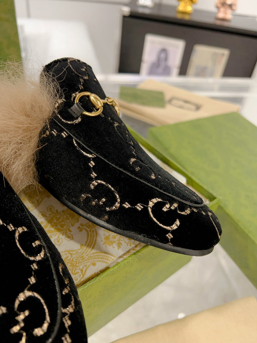Gucci Toscana Sheepskin Loafers