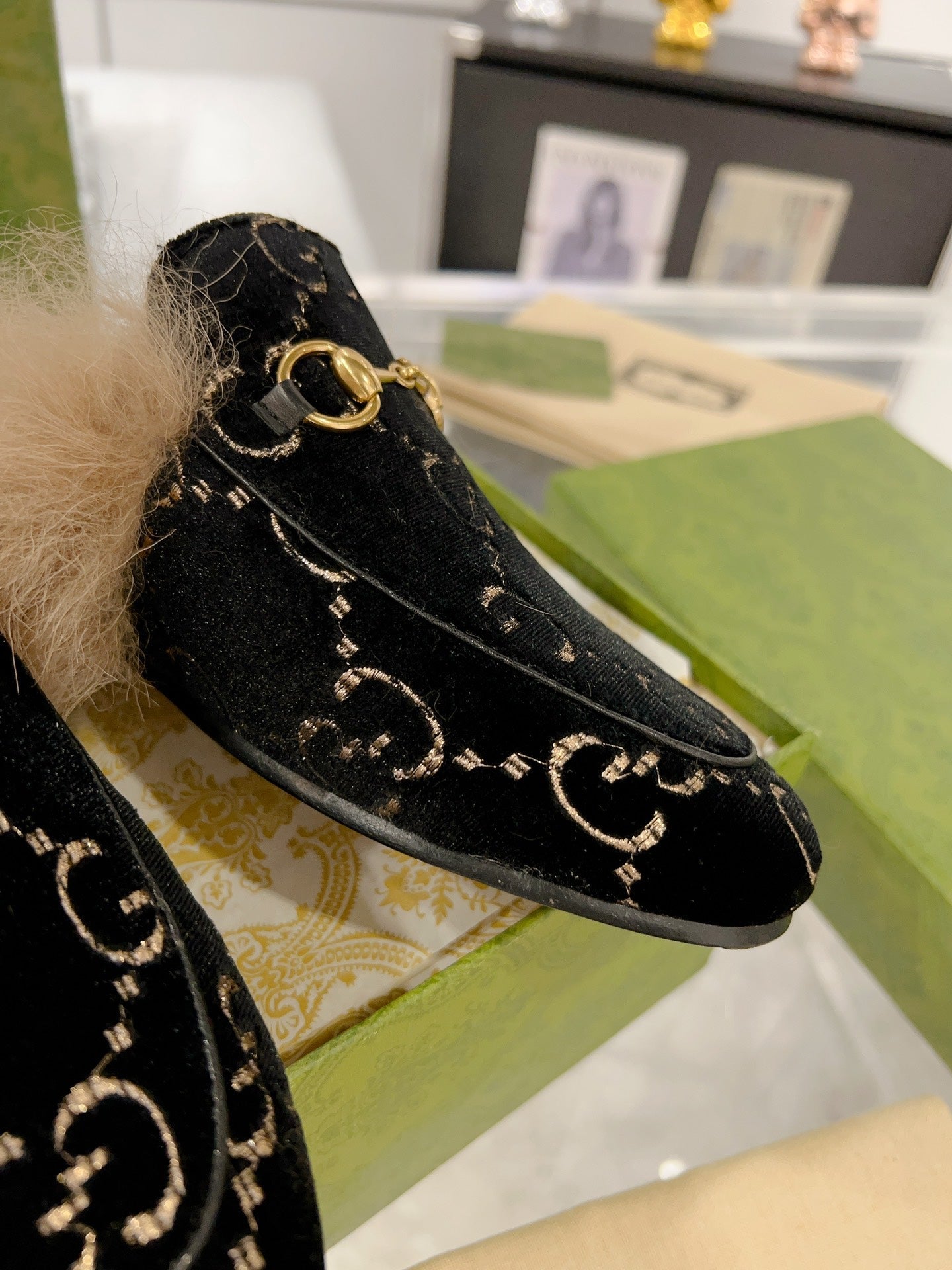 Gucci Toscana Sheepskin Loafers