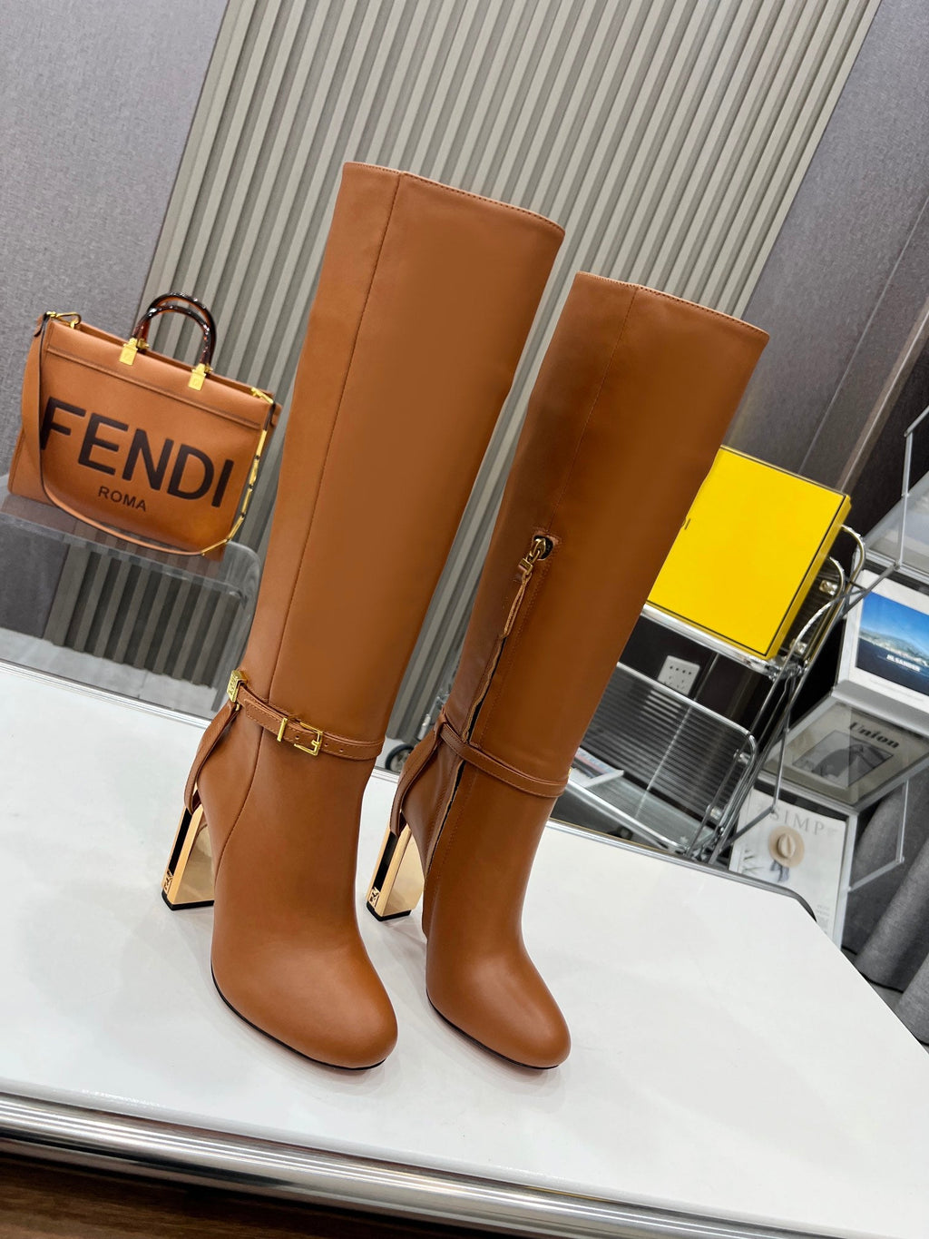 Fendi Delfina Runway Round Toe Boots