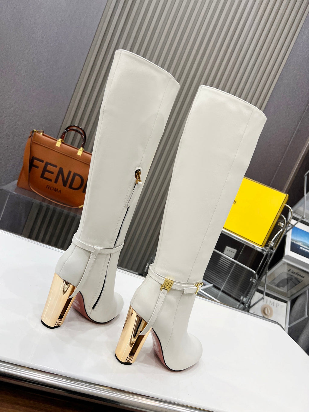 Fendi Delfina Runway Round Toe Boots
