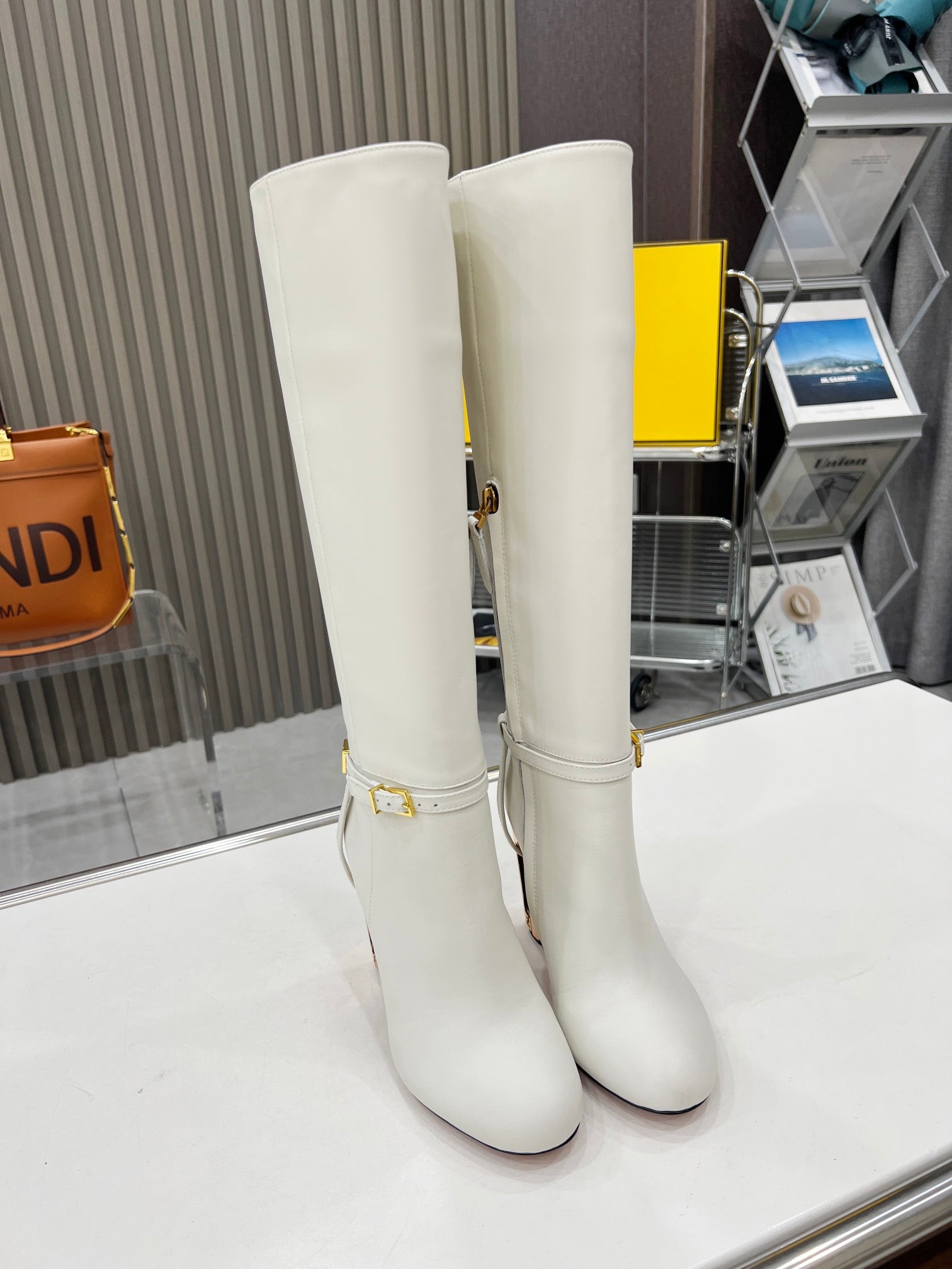 Fendi Delfina Runway Round Toe Boots