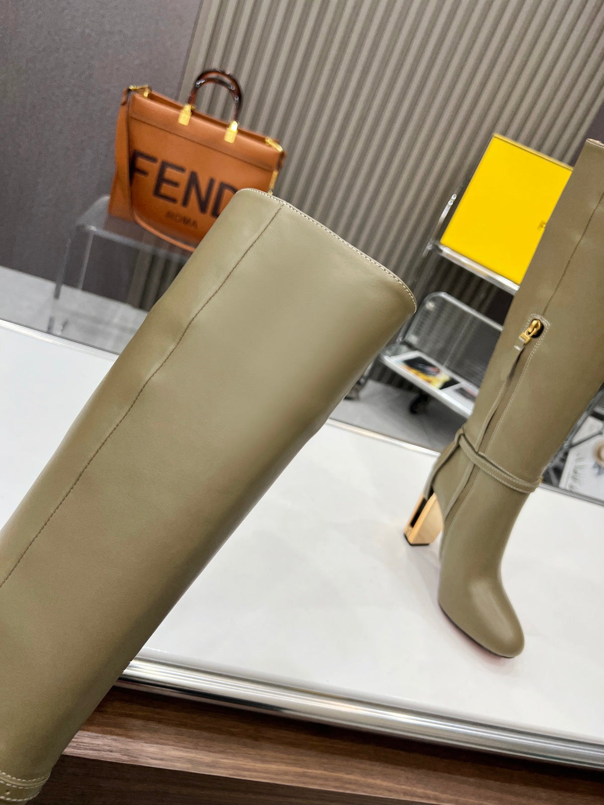 Fendi Delfina Runway Round Toe Boots