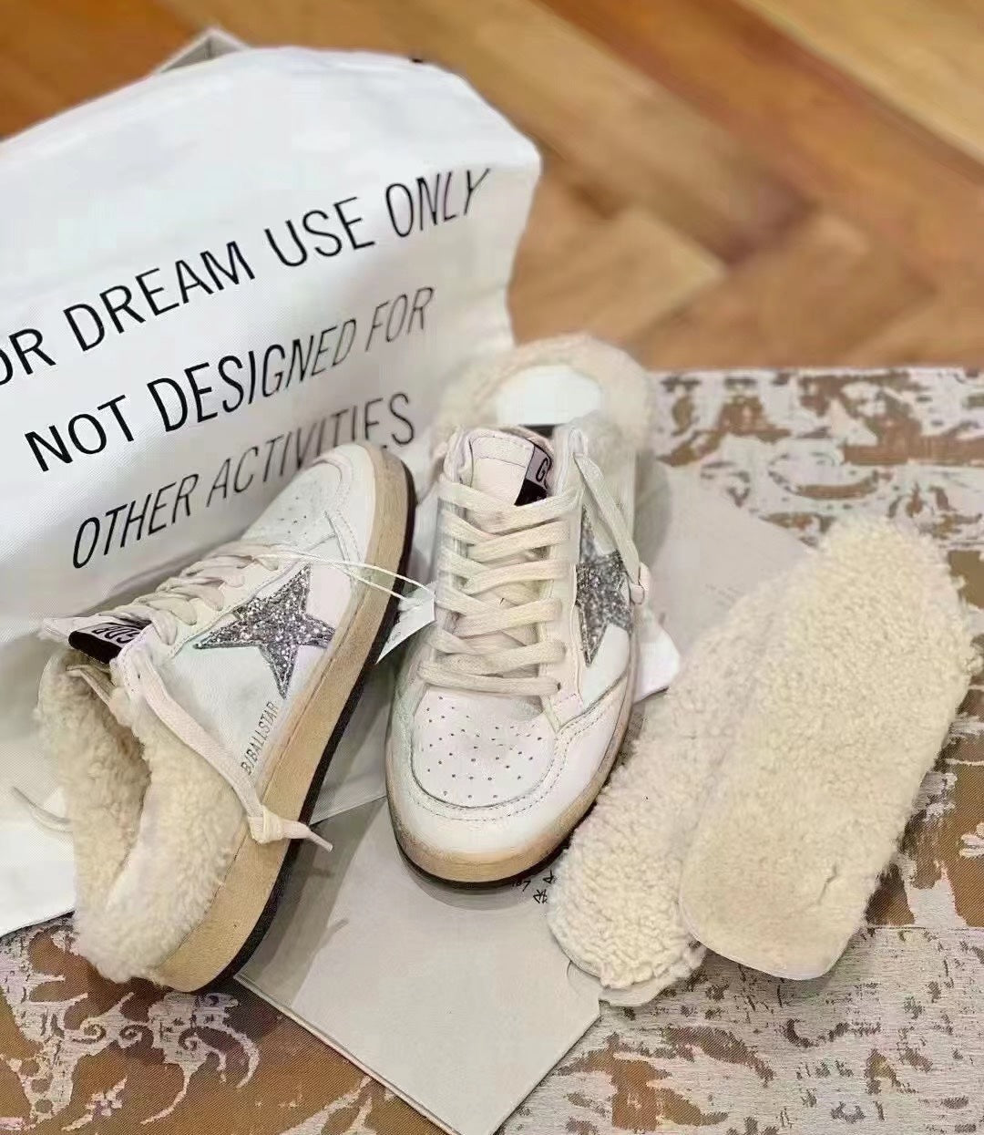 Golden Goose SUPERSTAR Silver Star Wool Mules – 2023FW