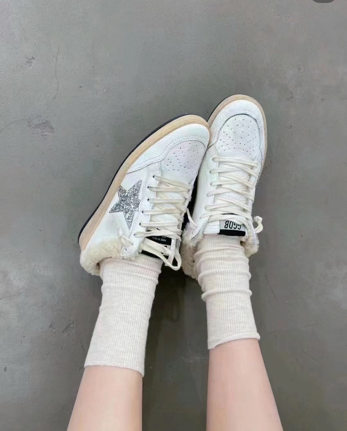 Golden Goose SUPERSTAR Silver Star Wool Mules – 2023FW