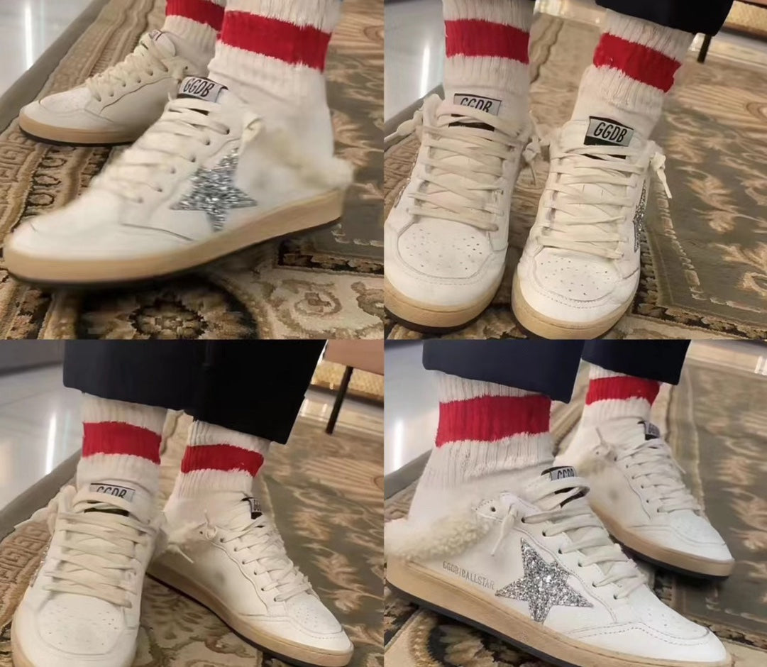 Golden Goose SUPERSTAR Silver Star Wool Mules – 2023FW