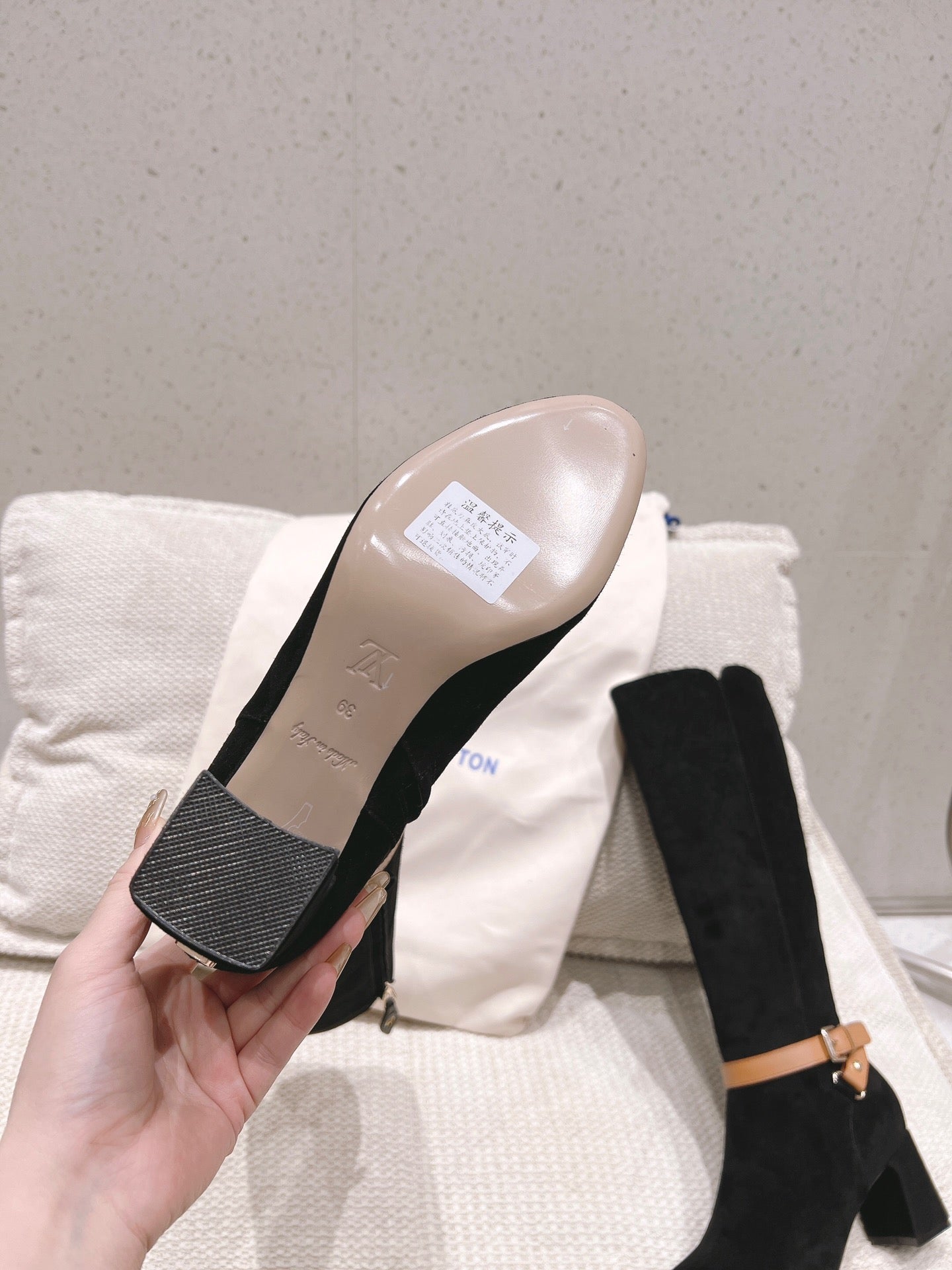Louis Vuitton Parisienne Leather Knee-High Boots