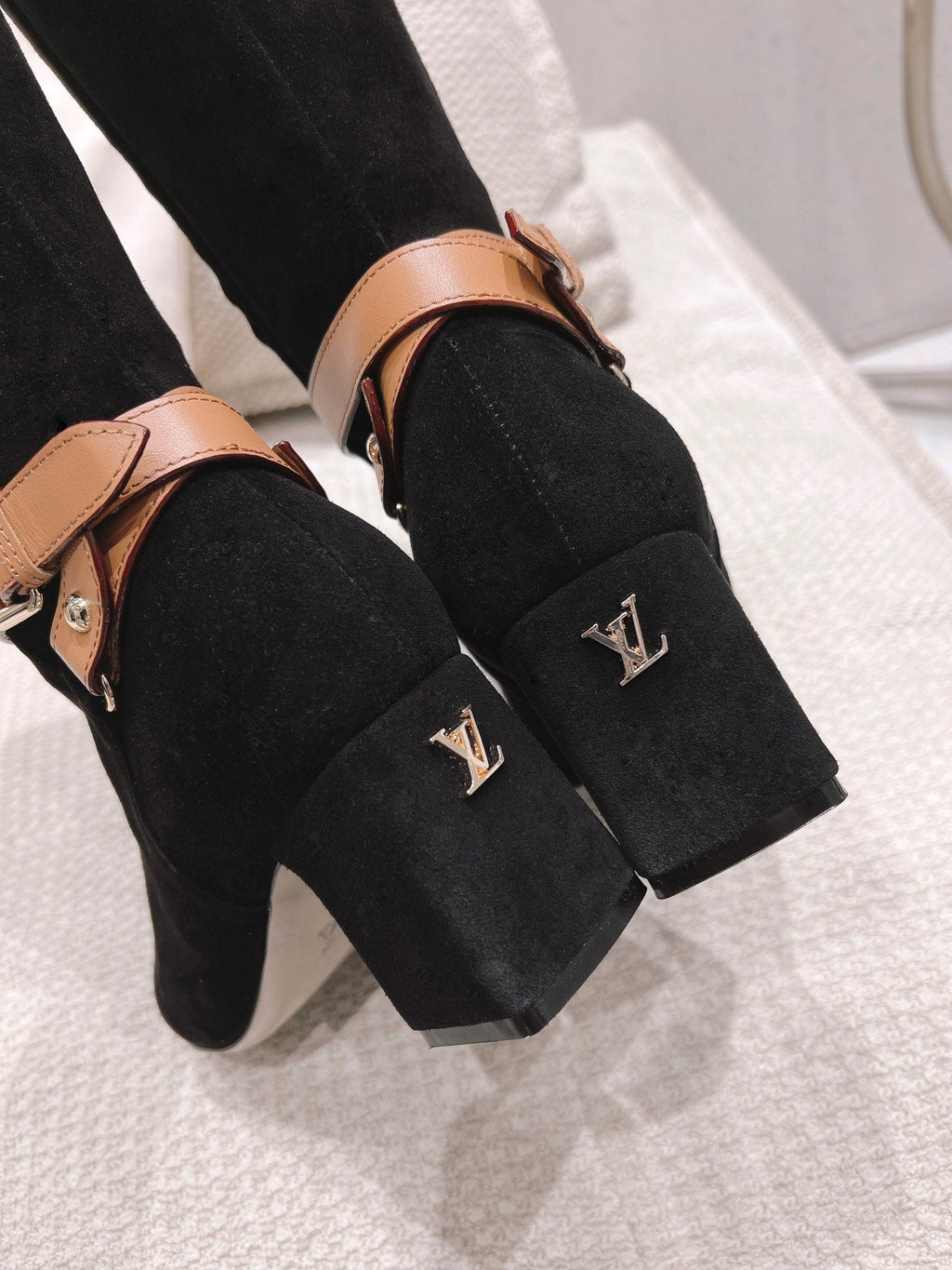 Louis Vuitton Parisienne Leather Knee-High Boots