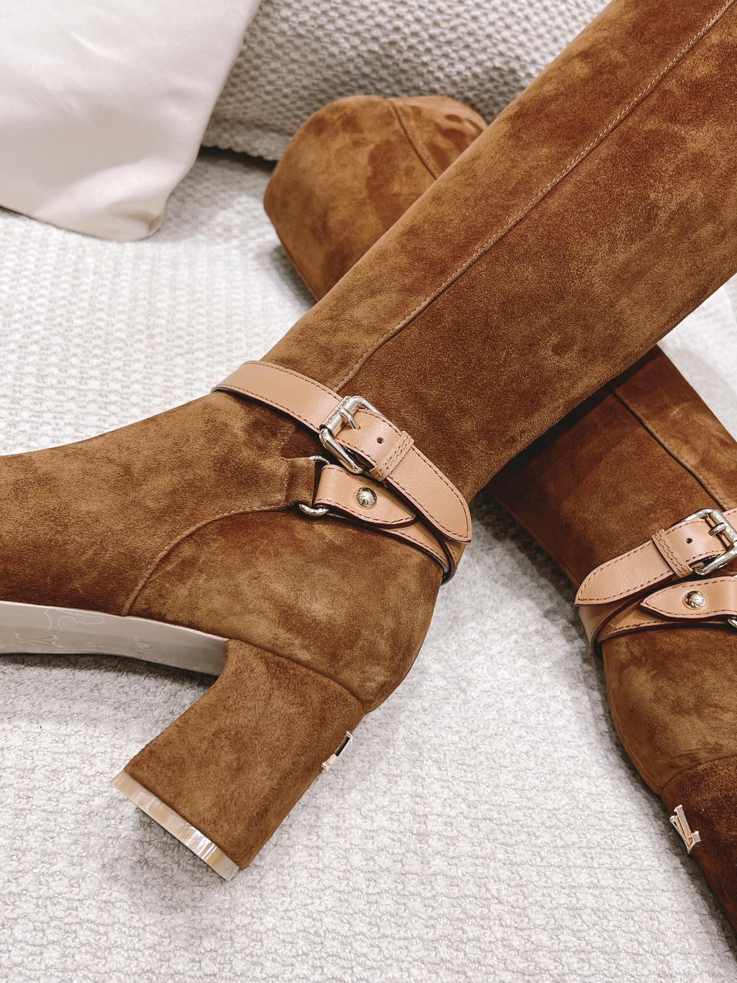 Louis Vuitton Parisienne Leather Knee-High Boots
