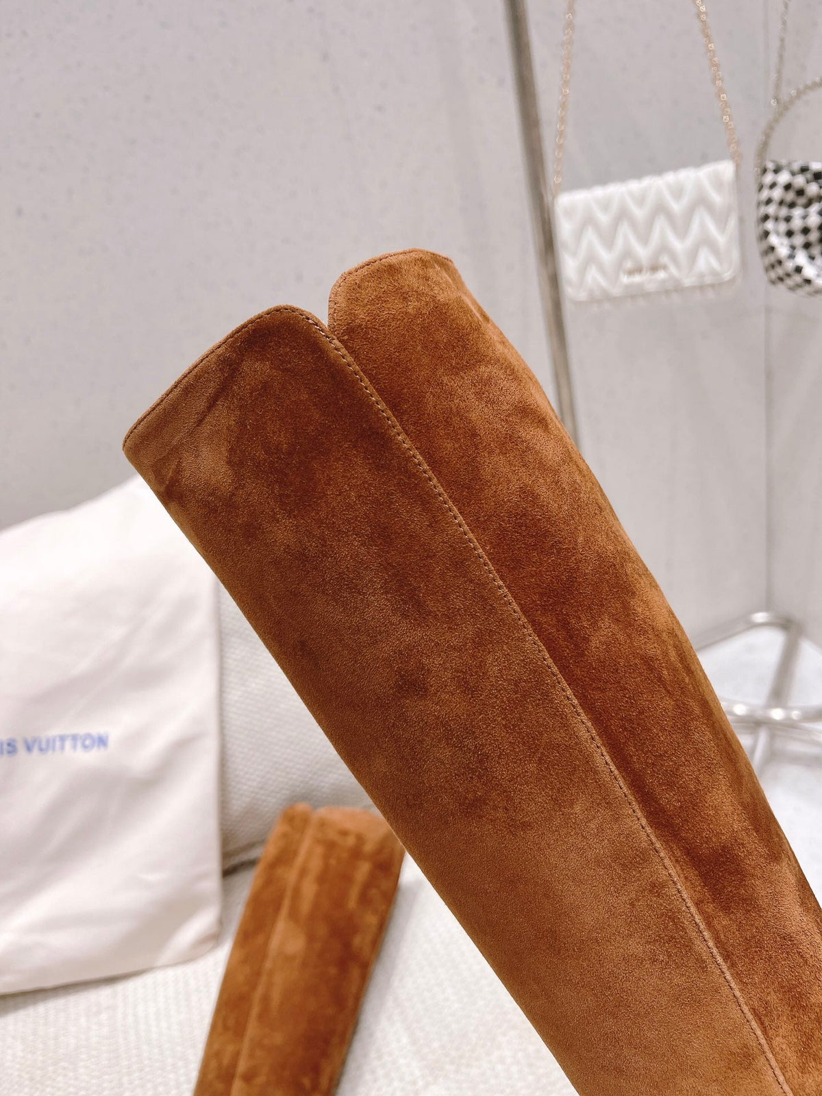 Louis Vuitton Parisienne Leather Knee-High Boots