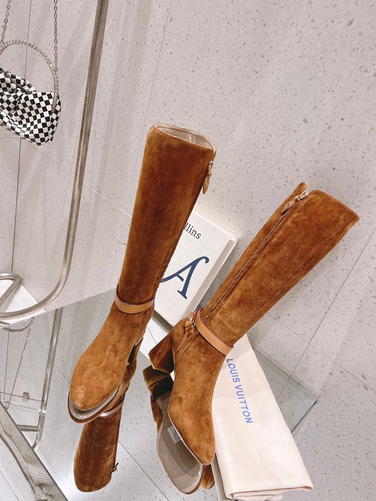 Louis Vuitton Parisienne Leather Knee-High Boots