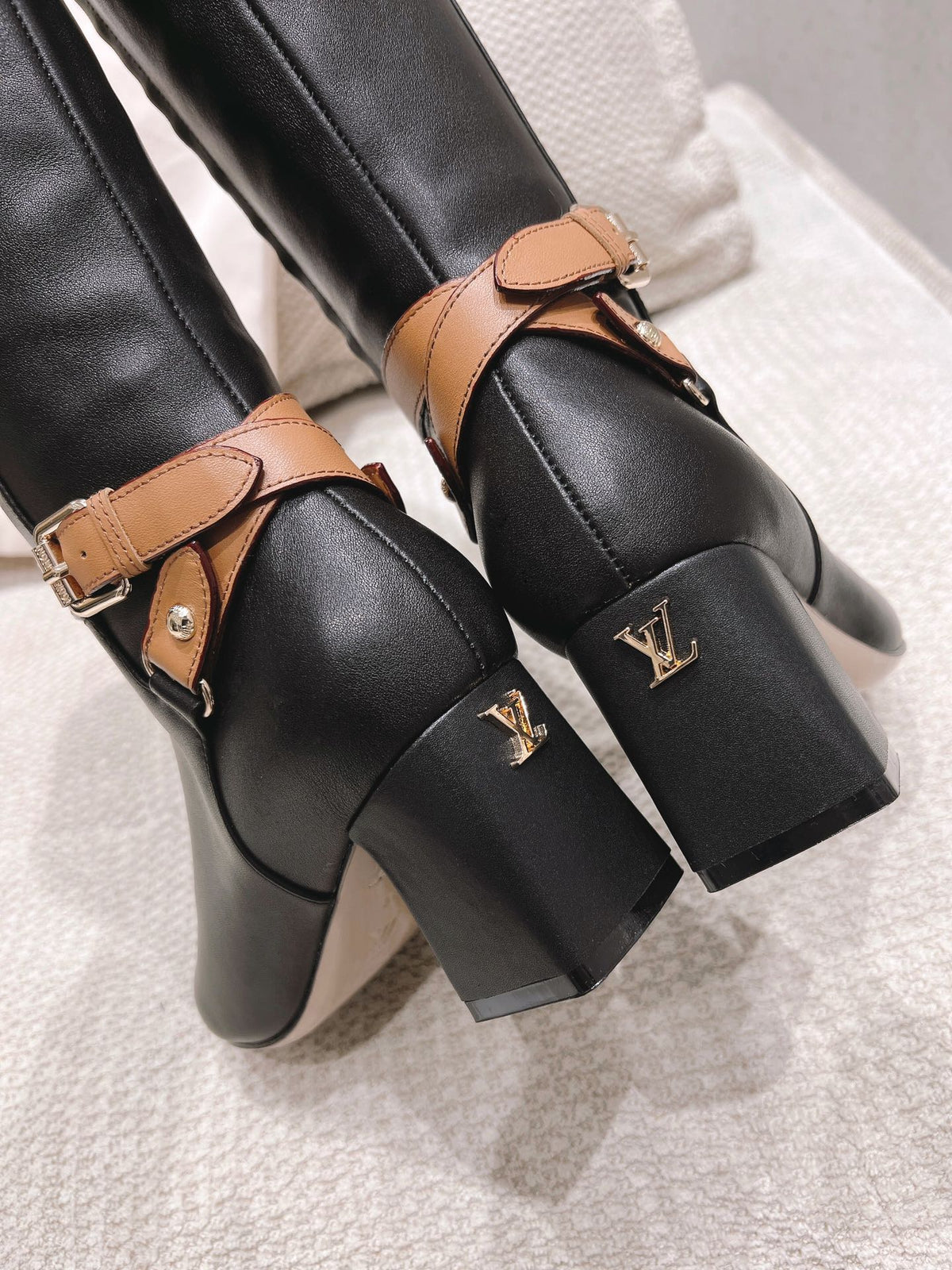 Louis Vuitton Parisienne Leather Knee-High Boots