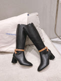Louis Vuitton Parisienne Leather Knee-High Boots