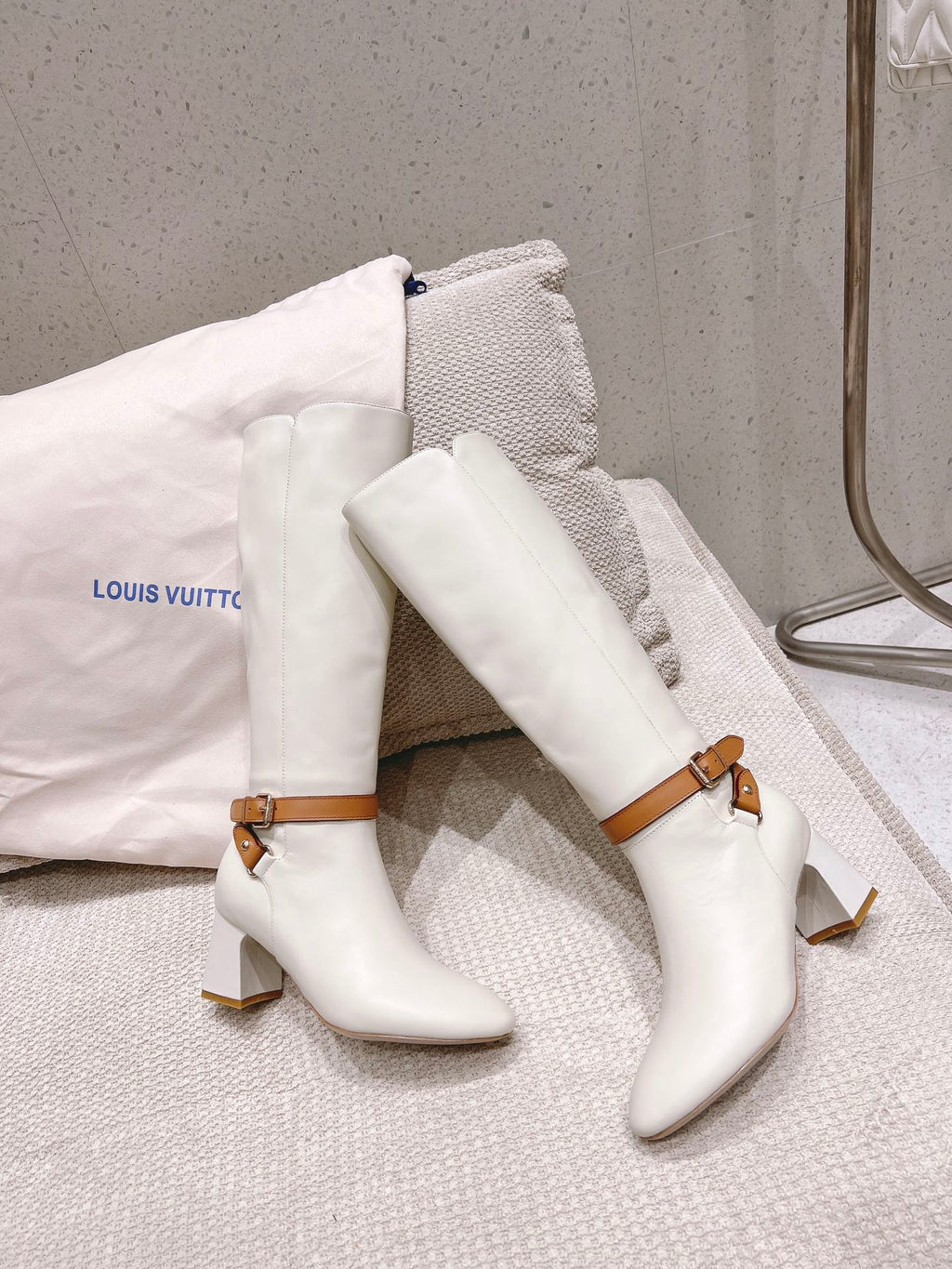 Louis Vuitton Parisienne Leather Knee-High Boots