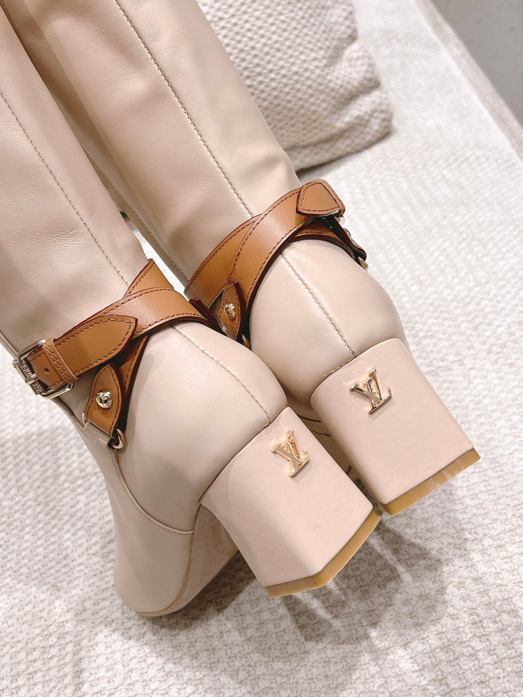 Louis Vuitton Parisienne Leather Knee-High Boots