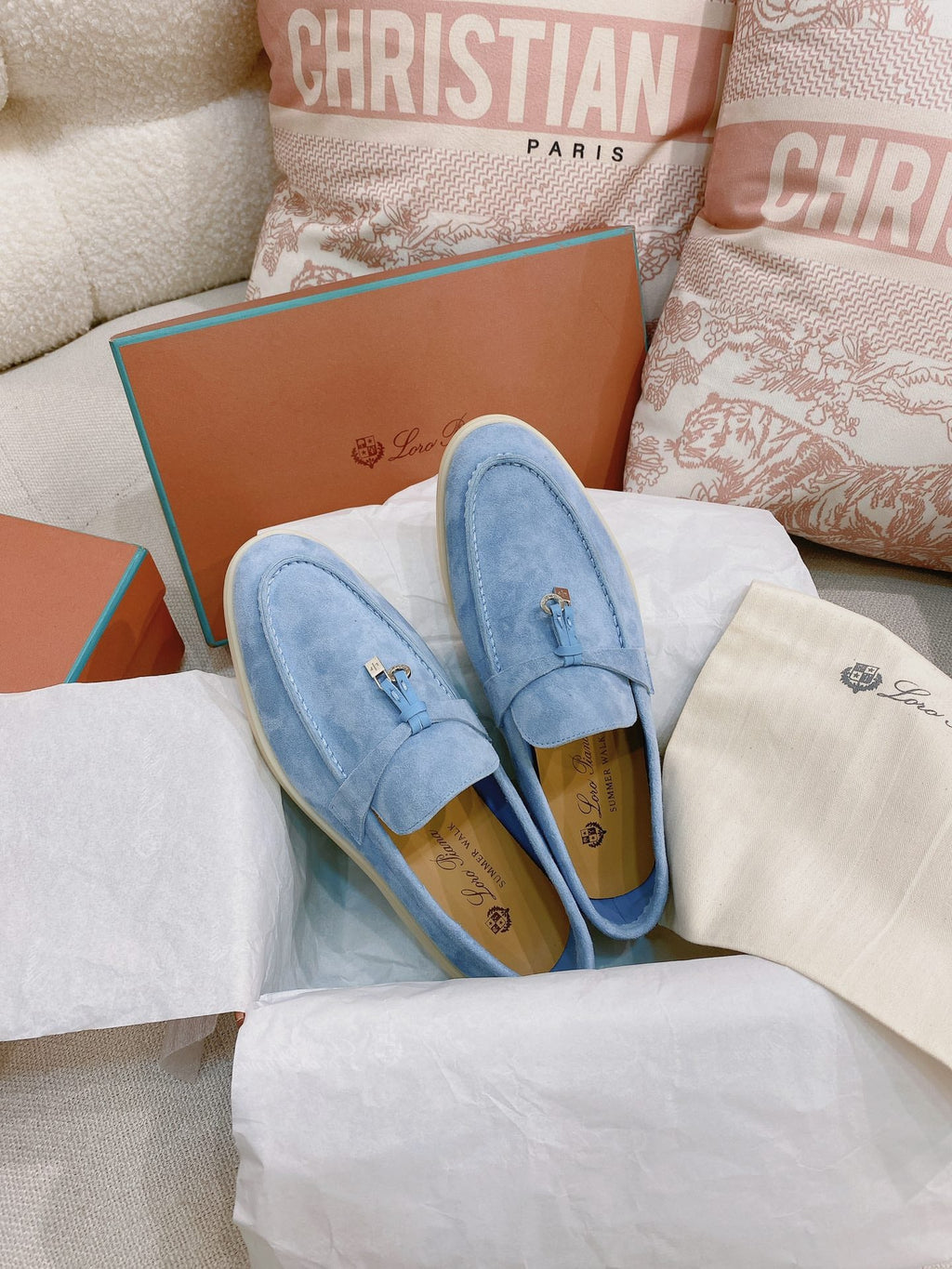 Loro Piana Glossy Cashmere Loafers