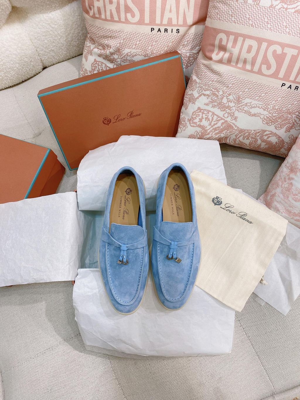 Loro Piana Glossy Cashmere Loafers
