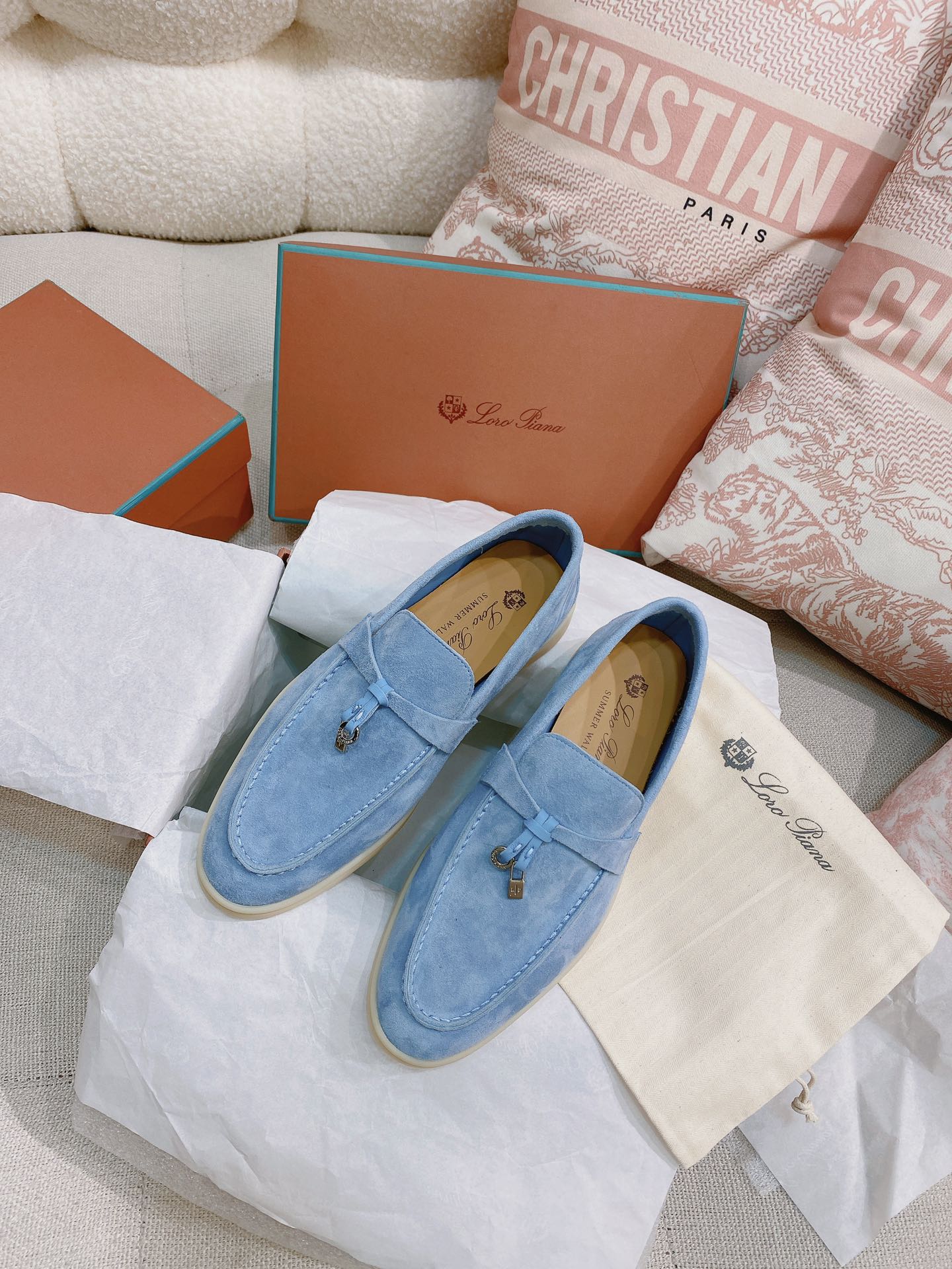 Loro Piana Glossy Cashmere Loafers