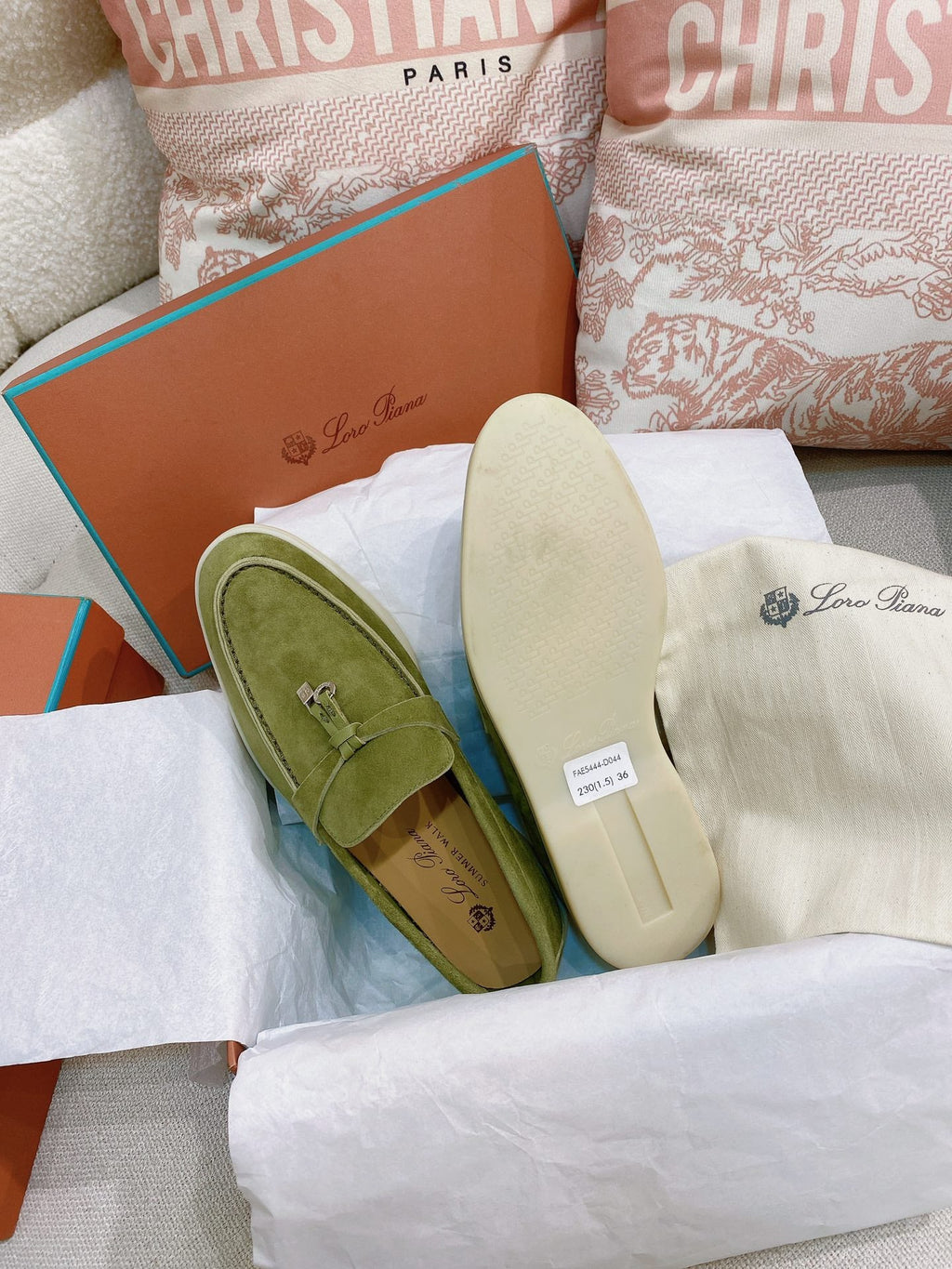 Loro Piana Glossy Cashmere Loafers
