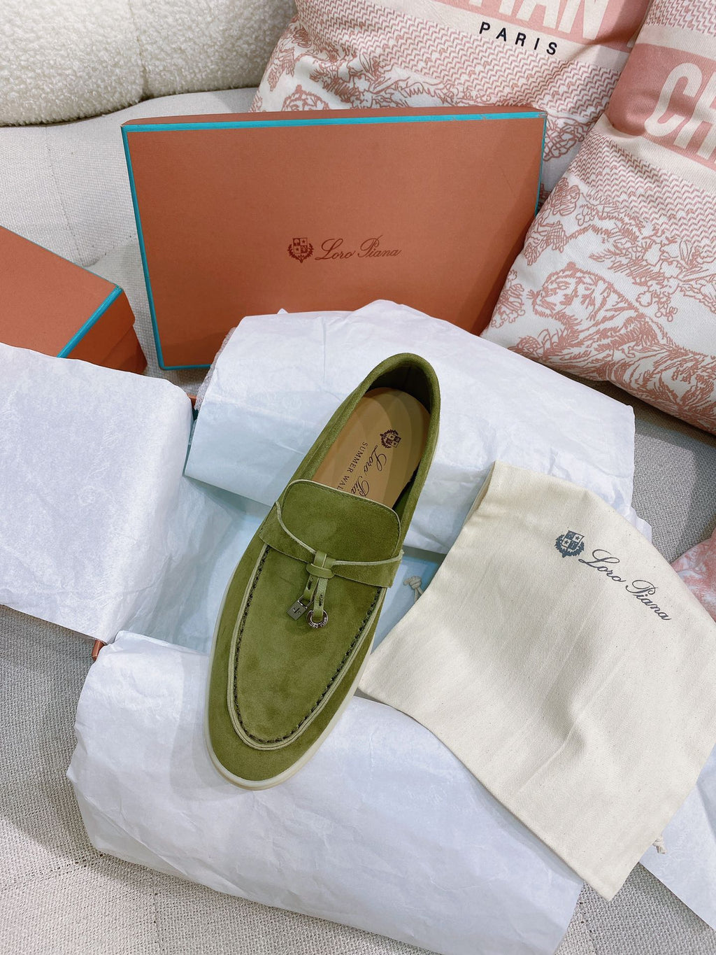 Loro Piana Glossy Cashmere Loafers