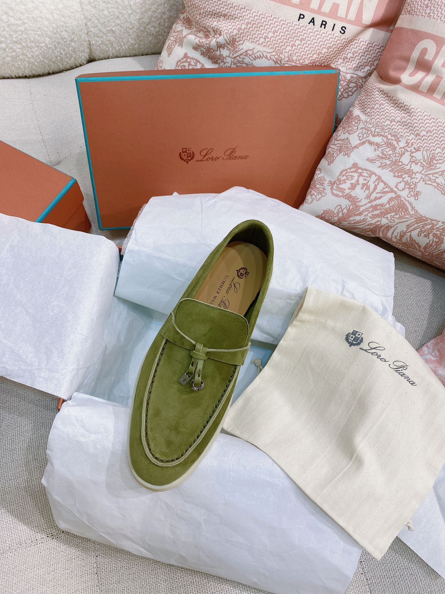 Loro Piana Glossy Cashmere Loafers