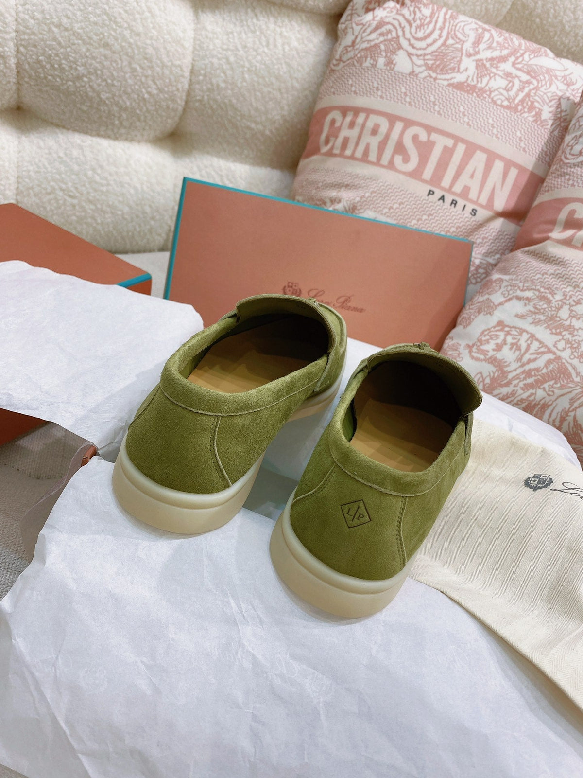 Loro Piana Glossy Cashmere Loafers