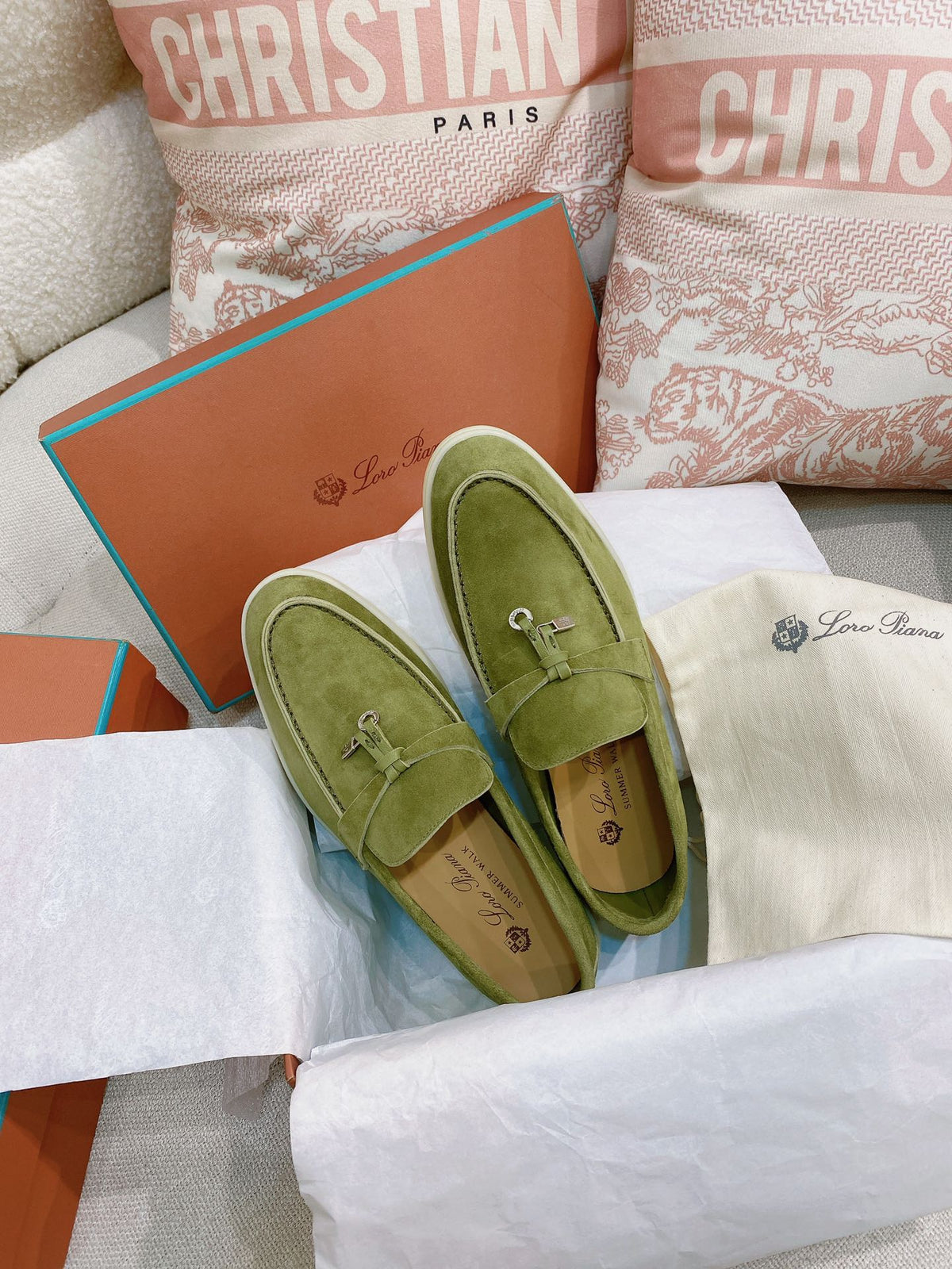 Loro Piana Glossy Cashmere Loafers
