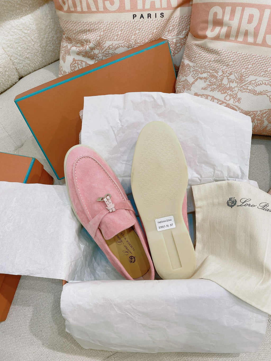 Loro Piana Glossy Cashmere Loafers
